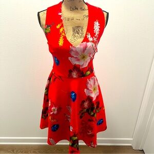 Ted Baker Red Floral Dress 4